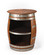 Handmade from authentic recycled oak wine barrel

Approx. size: 37” H x 27” W (top diameter)

Weight: about 120 lbs – sturdy and durable

Built-in shelf for storage or display

Rustic finish with original steel hoops

Perfect for home bar, wine cellar, or living room décor

Eco-friendly, one-of-a-kind artisan furniture