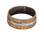 “Rustic reclaimed wine barrel ring planter, oak half barrel with metal band, 8 inches high, 25-26 inch diameter, garden flower bed”