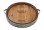 Handcrafted from a reclaimed wine barrel top, this 22” Lazy Susan adds rustic vineyard charm to your dining or kitchen space.