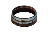 Wine Barrel Tree Ring – Rustic Oak Garden Border 8”H x 26”D with Stain & Black Screws