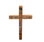 32 inch rustic reclaimed wine barrel wooden wall cross handmade in Santa Maria California with forged nails and INRI plaque