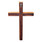 32 inch rustic reclaimed wine barrel wooden wall cross handmade in Santa Maria California with forged nails and INRI plaque