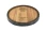 22 inch reclaimed oak whiskey barrel Lazy Susan with decorative steel rim