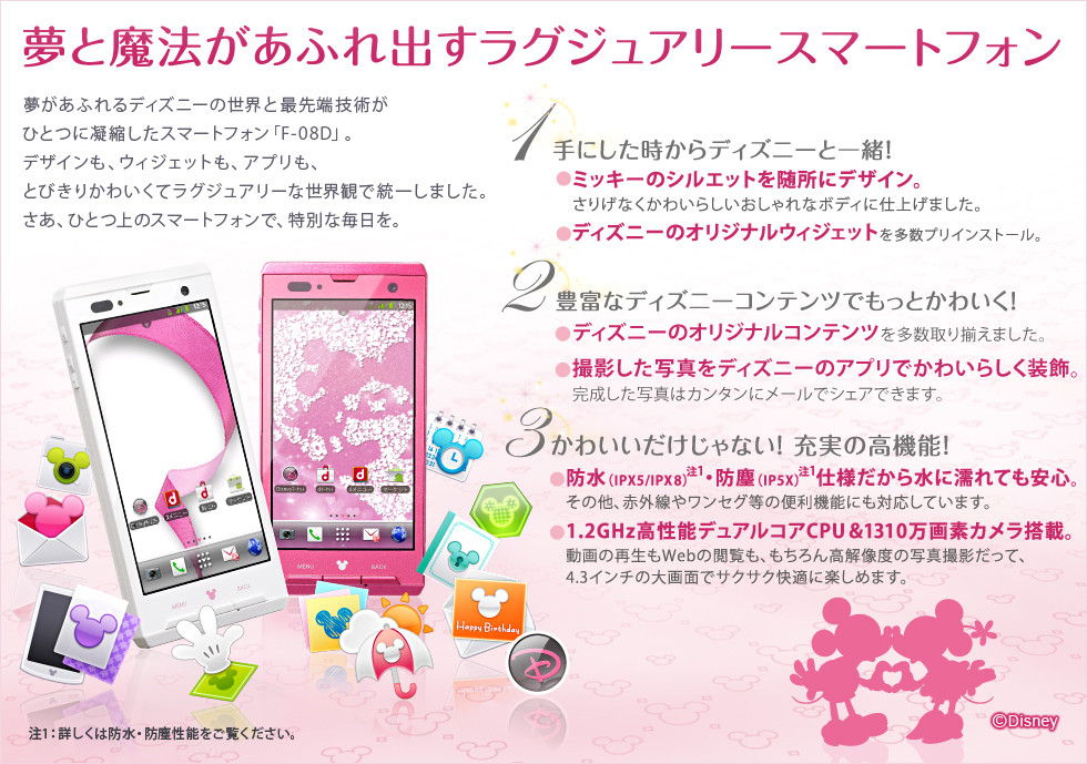 Kyoex - Shop Buy Docomo Fujitsu F-08D Disney Unlocked Japanese Smartphone