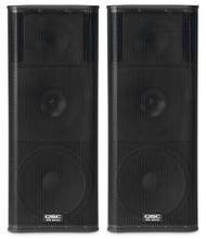 2 x QSC KW153 1000W 15" 3-way PA Speakers (120 People)