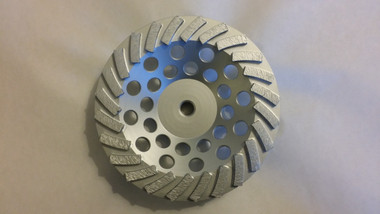 24 Premium Segmented Diamond Cup Wheel (7" x 5/8-11 High Hub Threaded)
Less aggressive cut than 12 seg.
