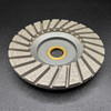 7" Turbo finishing diamond cup wheel Holes help with keeping the diamond cup wheel cooler for longer life.