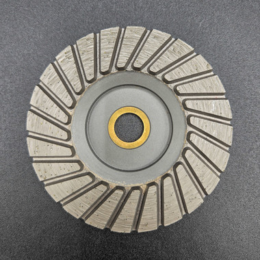 7" Turbo finishing diamond cup wheel great for polishing concrete and granite. (Available grits Medium 170/200,Coarse 50/60,Fine 325/400)

