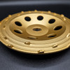  PCD Chip Cup Wheels designed with a high quality PCD providing fast production. (Excellent for removing thin mil epoxy coatings, paint, and mastic.)

Each PCD segment is on its own rail for stability to help hold the chips on the cup longer.

Manufactured from the highest quality poly crystalline diamonds