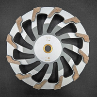 L - segment Diamond cup wheels (Designed for aggressive grinding. The diamond L shape with the point of the L leading results in a cup wheel that will grind and remove at rapid rates.)
Produce a clean,smooth finished surface.