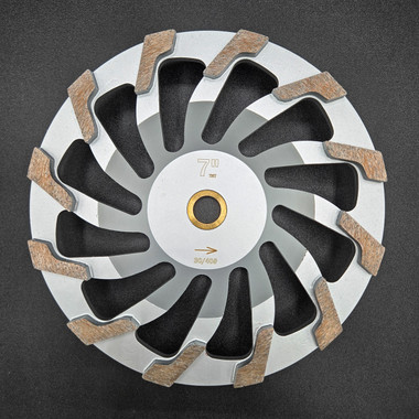 L - segment Diamond cup wheels (Designed for aggressive grinding. The diamond L shape with the point of the L leading results in a cup wheel that will grind and remove at rapid rates.)
Produce a clean,smooth finished surface.