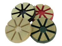 The Premium 8 Segment Transitionals, with its high concentration of diamond particles result in a superior concrete or terrazzo floor. Designed to transition from a metal bond diamond grinding process to a resin polishing process more efficiently.
