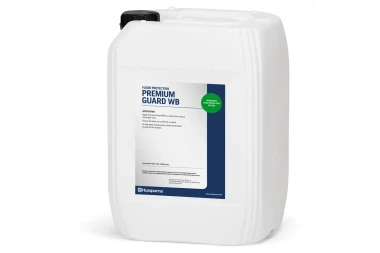 PREMIUM GUARD WB is a water-based, fully penetrating sealer that provides premium protection for concrete. It is very easy to apply and makes polished concrete surfaces significantly more resistant to fats, oils and water, yet still allows them to breathe. The sealer creates a hydrophobic barrier that prevents most types of liquids and spills from penetrating the surface. Protection can be limited in areas with recurring spills and aggressive chemicals, depending on the type of substance, the absorption of the floor and the type of splashes the treated floor is exposed to. PREMIUM GUARD WB benefits from being non-hazardous, so is easier to transport and store. It is not a surface/topical sealer, so will not blister or wear off. The sealer is well suited to matt floors, such as a Husqvarna Superfloor™ Silver and leaves no streak marks. It is UV stable and creates only minimal colour enhancement when applied. Buff when dry for a slight increase in gloss. Suitable for indoor and outdoor applications.