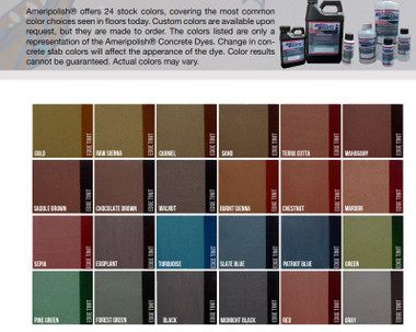 SureLock Dyes are versatile colorants for polished concrete that mix with water or Ameripolish® ColorSolve