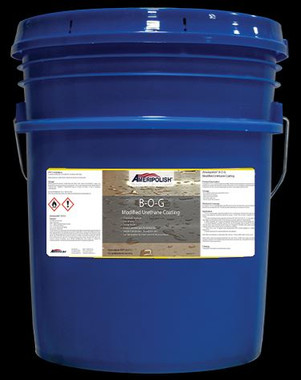 Ameripolish® B-O-G is a single component modified urethane coating designed to provide maximum protection to concrete and cementitious overlayment systems. Glossy Finish