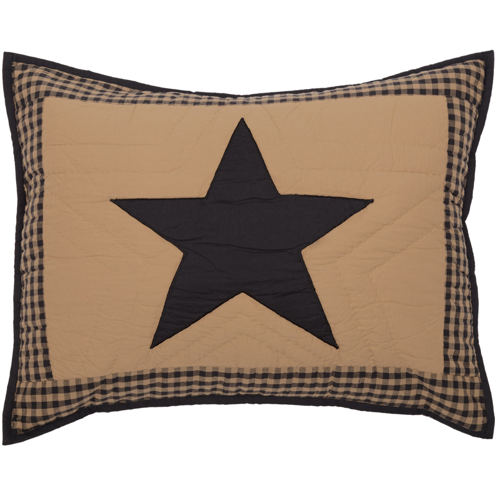 VHC Brands Check Star Cotton Pillow Sham - Thumbnail 2