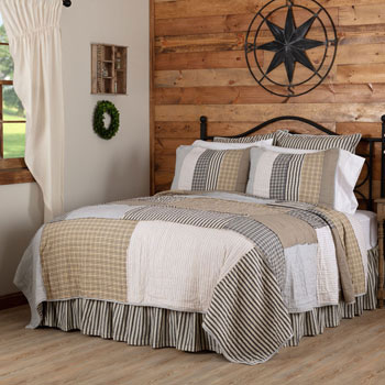 Country Primitive 3 PC Set Colonial 94" x 108" COVERLET Bedspread Bedding New 