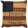 Patriotic Patch 10" Blessed Accent Pillow