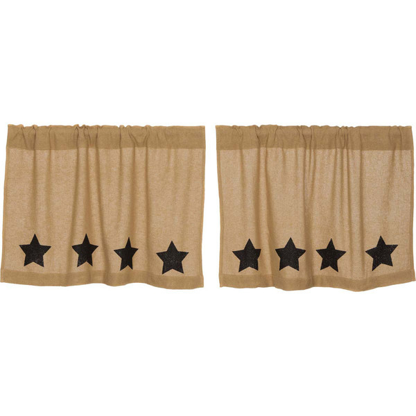 VHC Brands Burlap Natural with Black Stars Primitive Tier Pair - Thumbnail 3