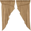 Burlap Natural Prairie Curtain Set