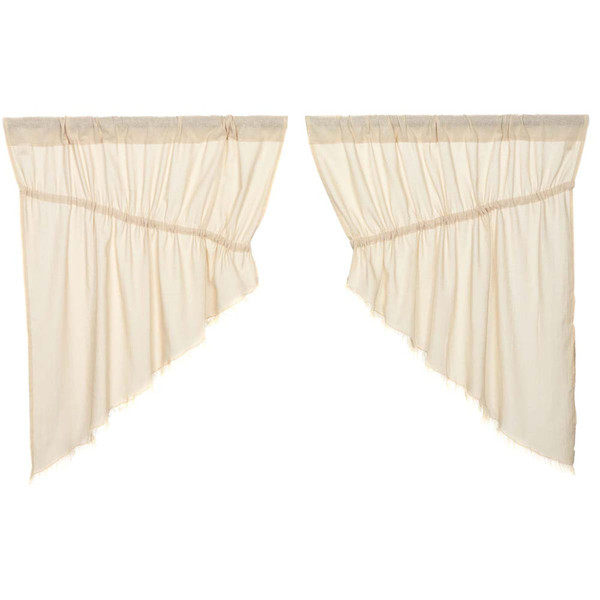 VHC Check Scalloped Primitive Prairie Swag Set