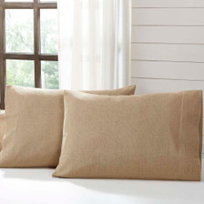 Burlap Natural Pillowcase Set