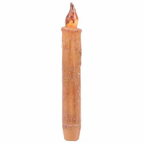 7" Cream Battery Operated Taper Candle with Timer