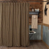 Black Check Scalloped Shower Curtain Alternate