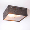Square Ceiling Light Finished in Kettle Black
