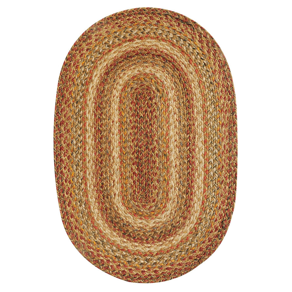 Harvest Braided Jute Oval Rug by Homespice