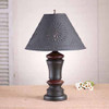 Peppermill Table Lamp in Sturbridge Black with Red