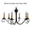 Black Crackle over Barn Red