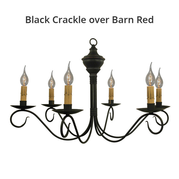 Black Crackle over Barn Red