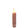 4" Brown Battery Operated Taper Candle with Timer