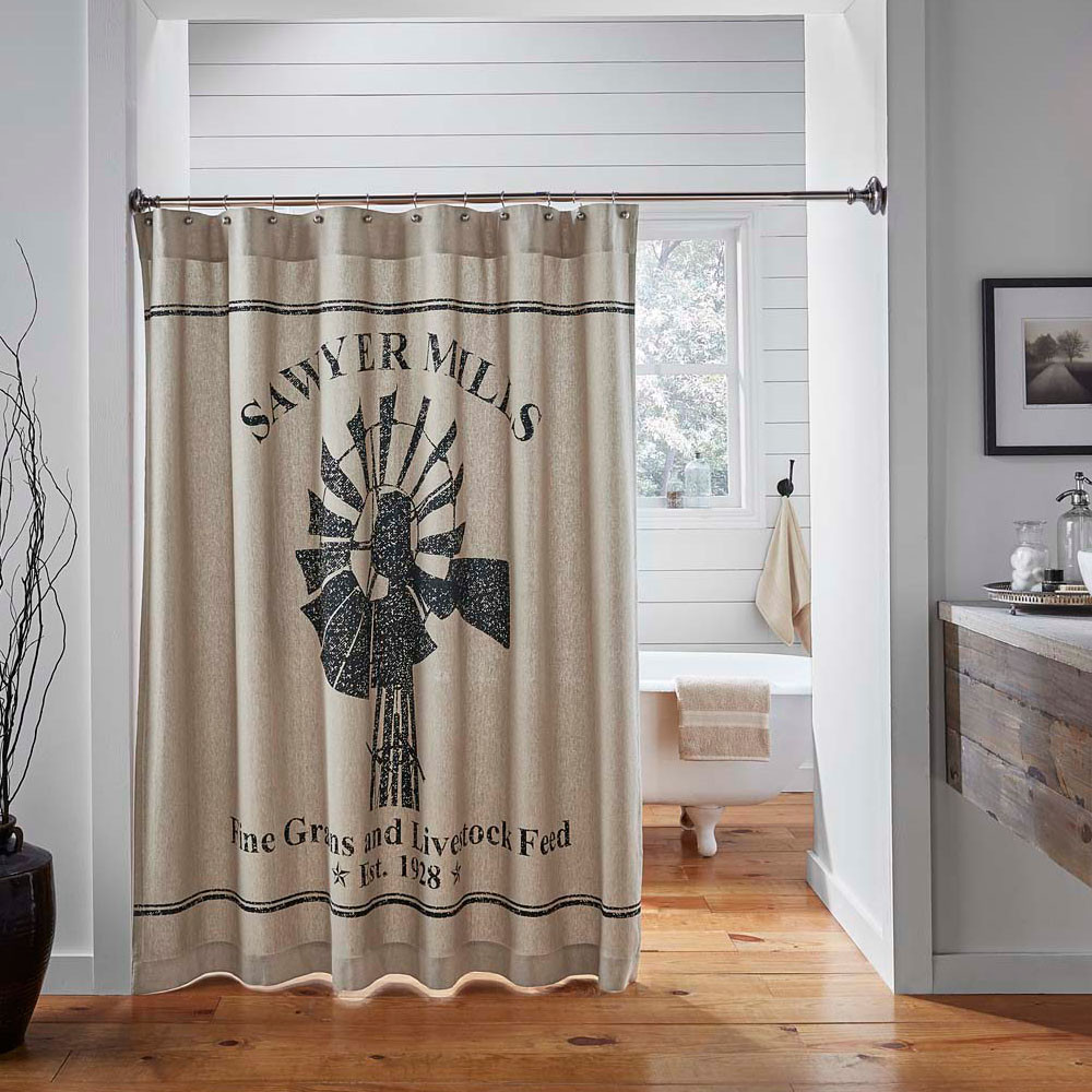 VHC Brands Sawyer Mill Shower Curtain - Thumbnail 2