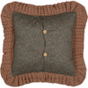 Crosswoods Patchwork Fabric Pillow 18" x 18" - Reverse