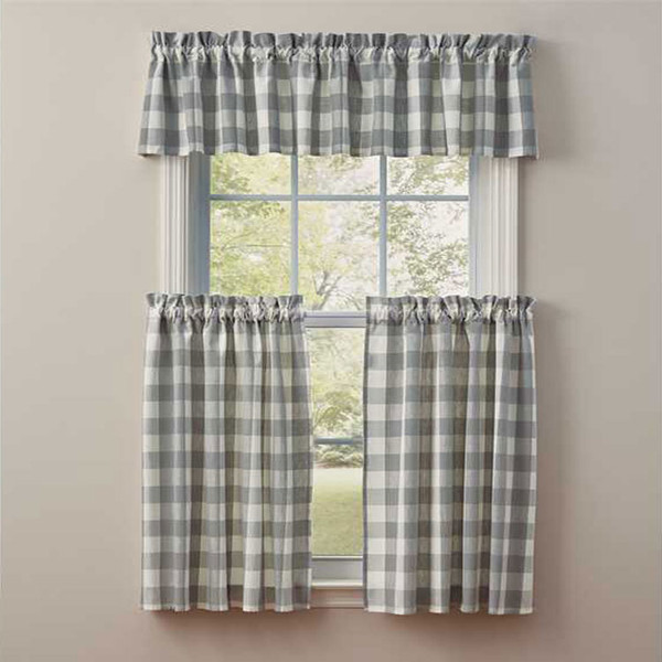 Wicklow Check Dove Valance