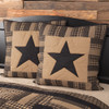 Black Check Star Quilted Euro Sham