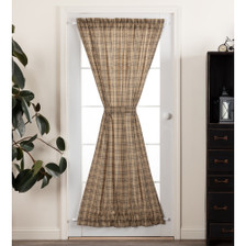 Sawyer Mill Charcoal Plaid Door Panel Curtain