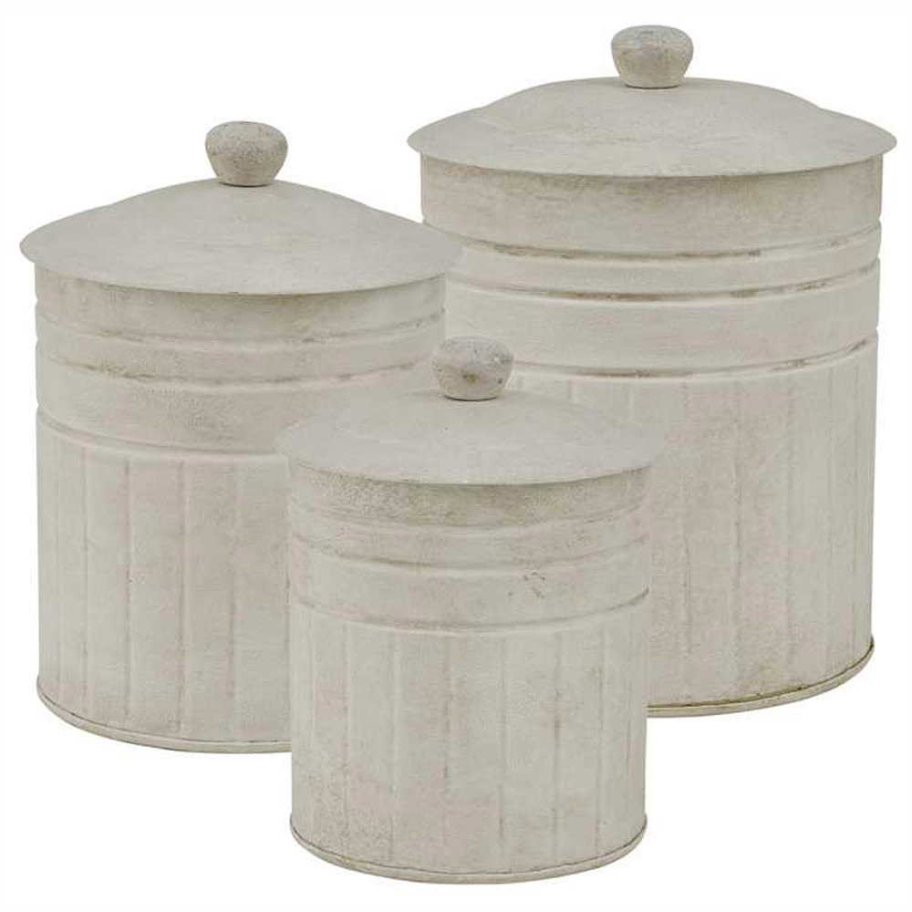 Park Designs 3-Piece Star Vine Canister Set, Cream/Black