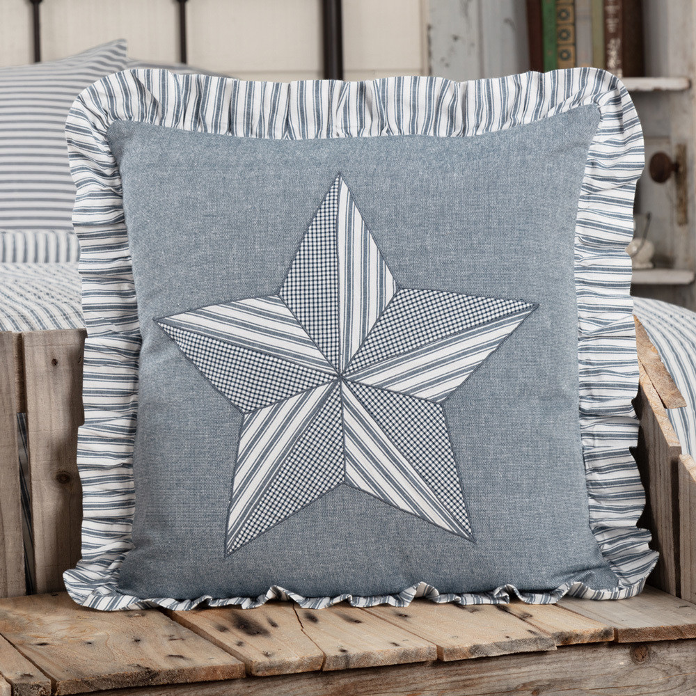VHC Brands Sawyer Mill Barn Star Pillow - Thumbnail 3