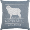 Sawyer Mill Blue Lamb Pillow 18" x 18"