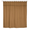 Burlap Natural Shower Curtain Flat