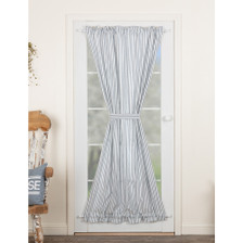 Sawyer Mill Blue Ticking Stripe Door Panel Curtain