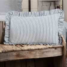 Sawyer Mill Blue Ticking Stripe Pillow 14" x 22"