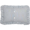 Sawyer Mill Blue Ticking Stripe Pillow 14" x 22" - Reverse