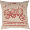 Sawyer Mill Red Tractor Pillow 18" x 18"