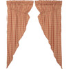 Sawyer Mill Red Plaid Prairie Curtain Set