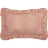 Sawyer Mill Red Ticking Stripe Pillow 14" x 22"