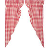 Annie Buffalo Red Check Prairie Curtain Set